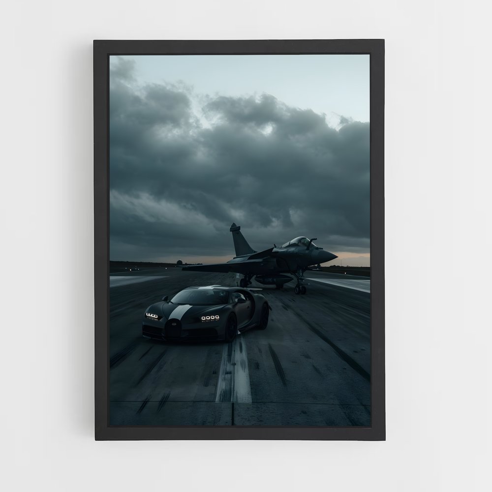 Poster Chiron Noir – affiche Bugatti (vue 2)